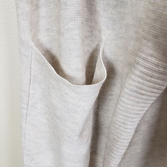 Eileen Fisher Cardigan Sweater Neutral Open Front  Pockets Short Sleeve Small - Picture 4 of 7